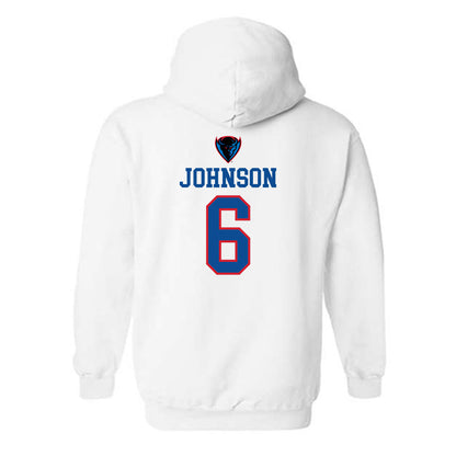 DePaul - NCAA Men's Basketball : Jonas Johnson - Classic Shersey Hooded Sweatshirt-1