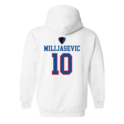 DePaul - NCAA Men's Basketball : Ilija Milijasevic - Classic Shersey Hooded Sweatshirt-1