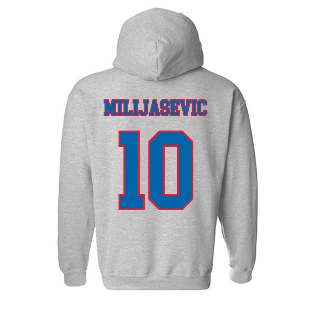 DePaul - NCAA Men's Basketball : Ilija Milijasevic - Classic Shersey Hooded Sweatshirt-1