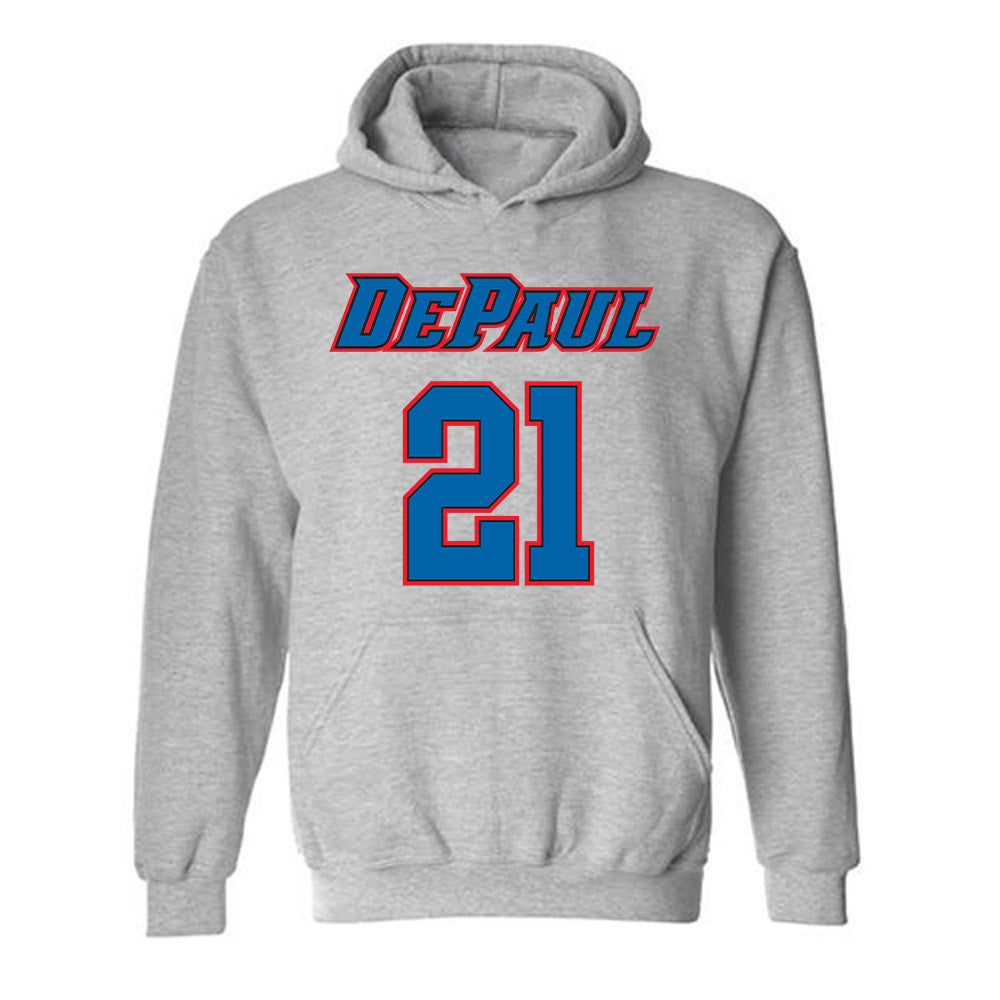 DePaul - NCAA Women's Basketball : Natiah Nelson - Classic Shersey Hooded Sweatshirt-0