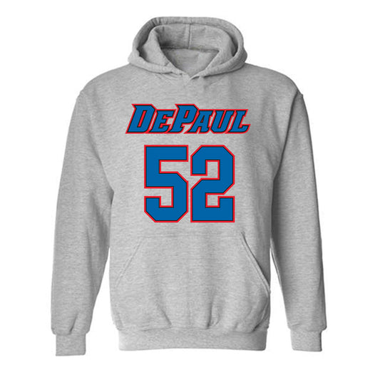 DePaul - NCAA Men's Basketball : Amsal Delalic - Classic Shersey Hooded Sweatshirt-0