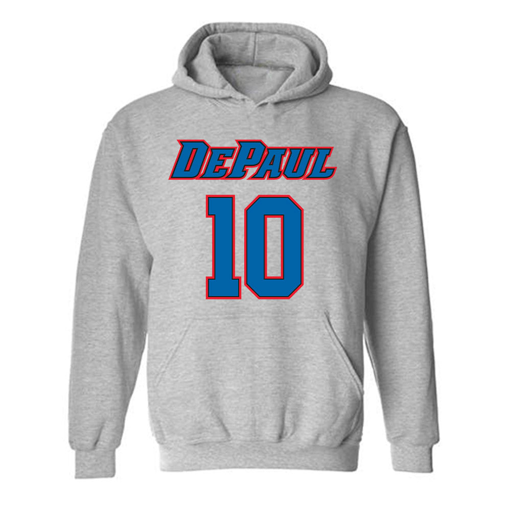 DePaul - NCAA Men's Basketball : Ilija Milijasevic - Classic Shersey Hooded Sweatshirt-0