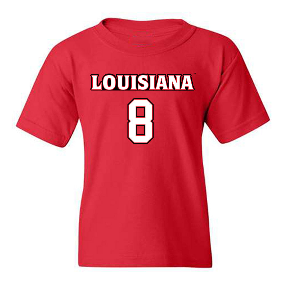 Louisiana - NCAA Men's Basketball : Mostapha El Moutaouakkil - Sports Shersey Youth T-Shirt-0