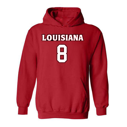 Louisiana - NCAA Men's Basketball : Mostapha El Moutaouakkil - Sports Shersey Hooded Sweatshirt-0