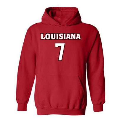 Louisiana - NCAA Men's Basketball : Christian Landry - Sports Shersey Hooded Sweatshirt-0