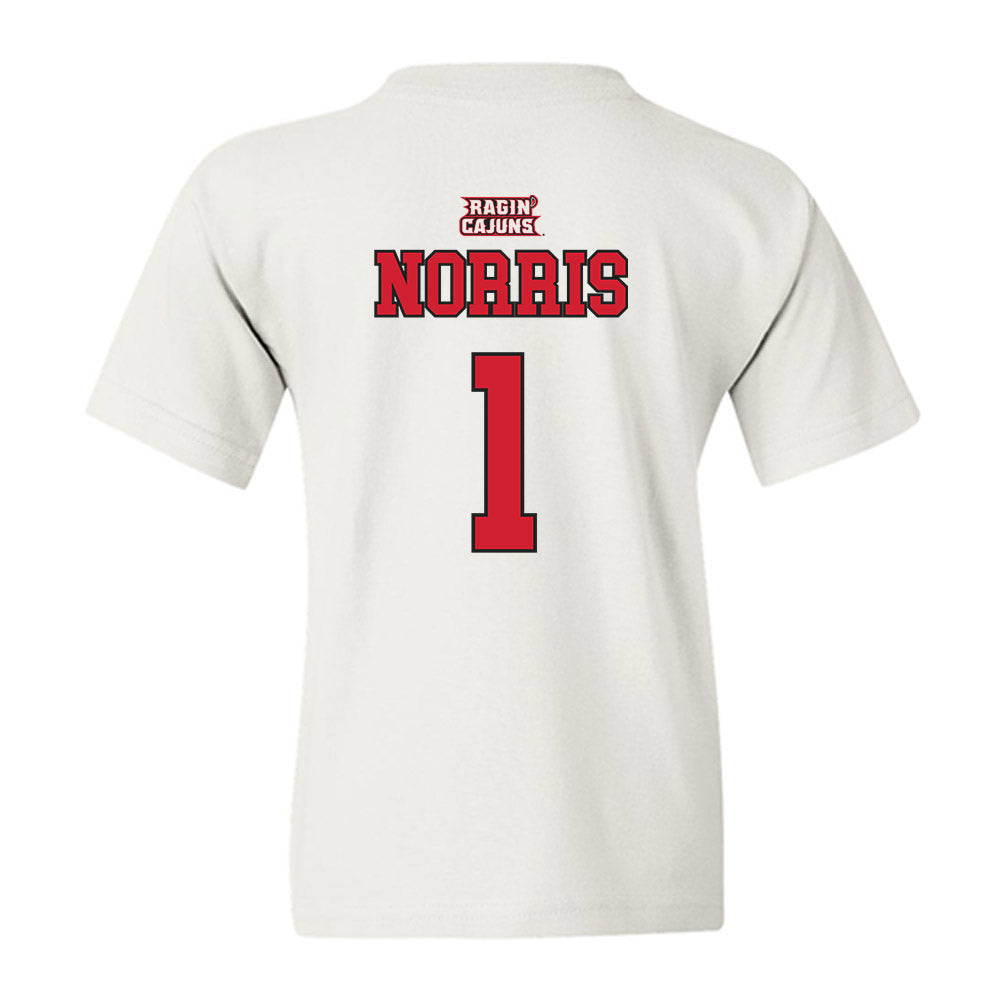 Louisiana - NCAA Women's Basketball : Kahlen Norris - Sports Shersey Youth T-Shirt-1