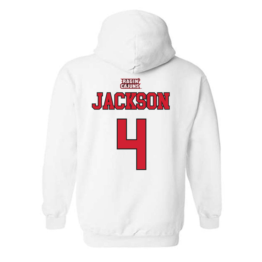 Louisiana - NCAA Women's Basketball : Jazmyne Jackson - Sports Shersey Hooded Sweatshirt-1