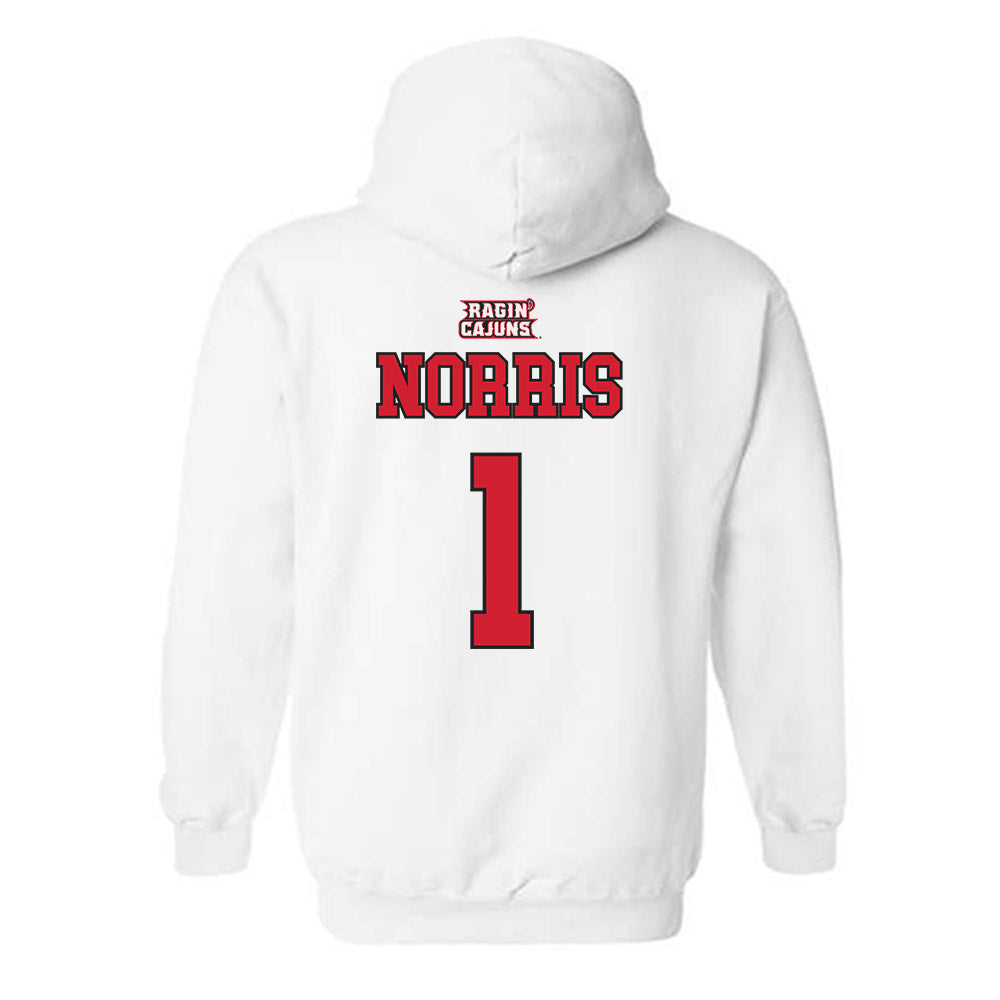 Louisiana - NCAA Women's Basketball : Kahlen Norris - Sports Shersey Hooded Sweatshirt-1
