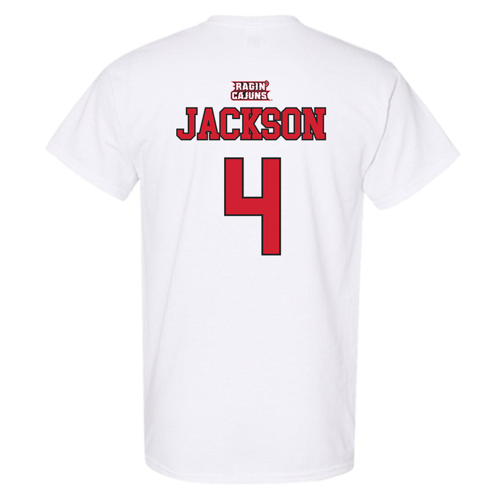 Louisiana - NCAA Women's Basketball : Jazmyne Jackson - Sports Shersey T-Shirt-1