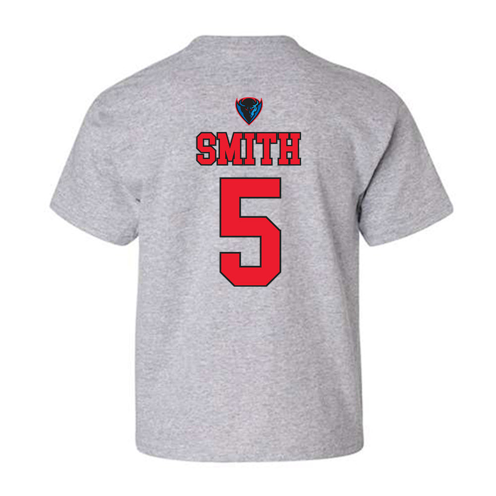 DePaul - NCAA Men's Basketball : RJ Smith - Sports Shersey Youth T-Shirt-1