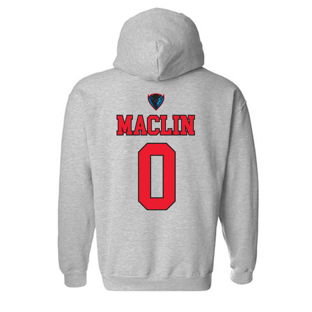 DePaul - NCAA Men's Basketball : Brandon Maclin - Sports Shersey Hooded Sweatshirt-1