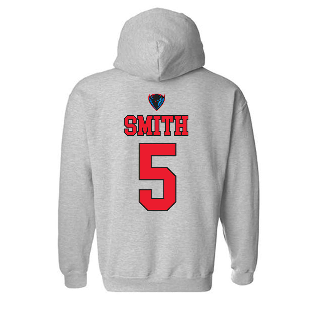 DePaul - NCAA Men's Basketball : RJ Smith - Sports Shersey Hooded Sweatshirt-1