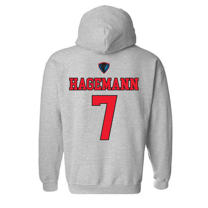 DePaul - NCAA Women's Basketball : Devin Hagemann - Sports Shersey Hooded Sweatshirt-1