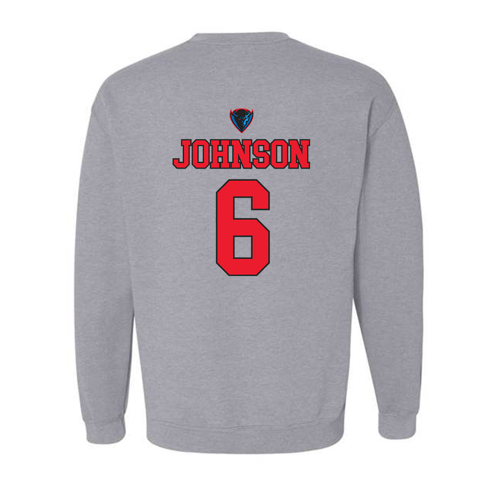 DePaul - NCAA Men's Basketball : Jonas Johnson - Sports Shersey Crewneck Sweatshirt-1