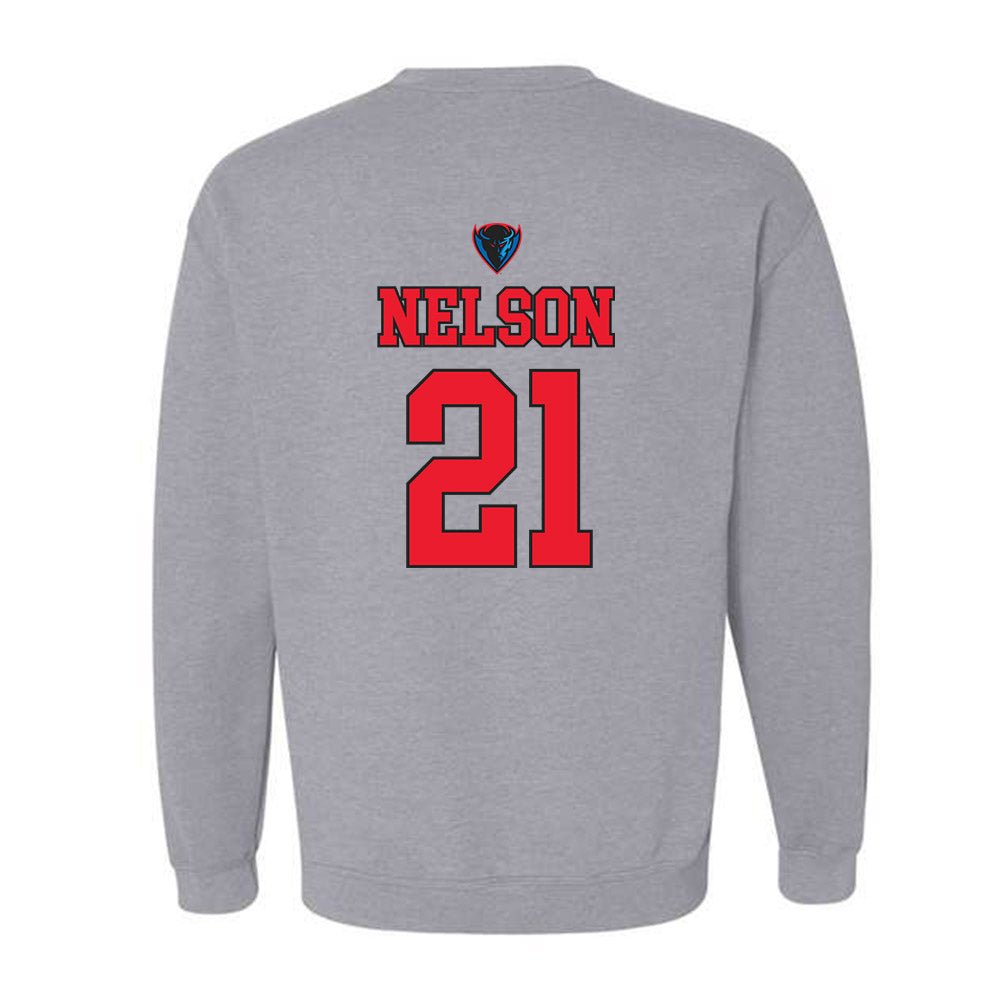 DePaul - NCAA Women's Basketball : Natiah Nelson - Sports Shersey Crewneck Sweatshirt-1