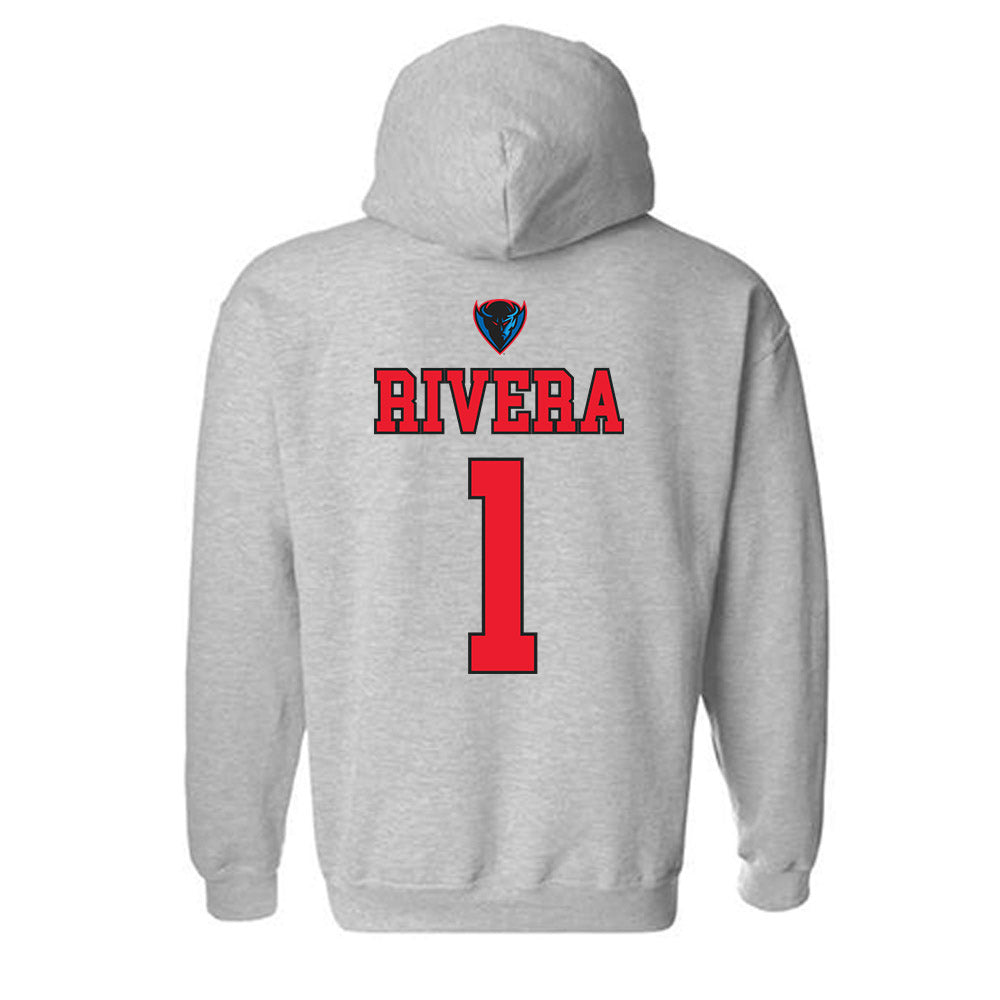 DePaul - NCAA Men's Basketball : Isaiah Rivera - Sports Shersey Hooded Sweatshirt