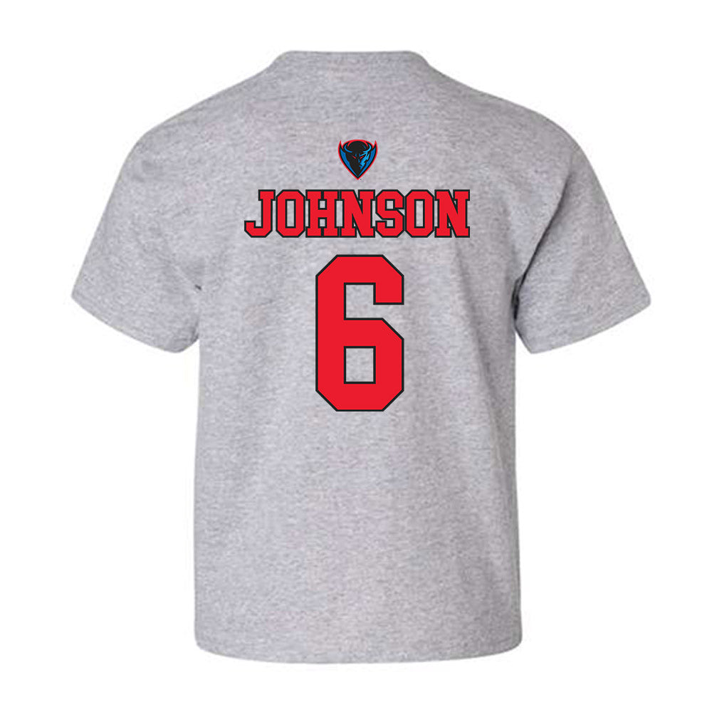 DePaul - NCAA Men's Basketball : Jonas Johnson - Sports Shersey Youth T-Shirt-1