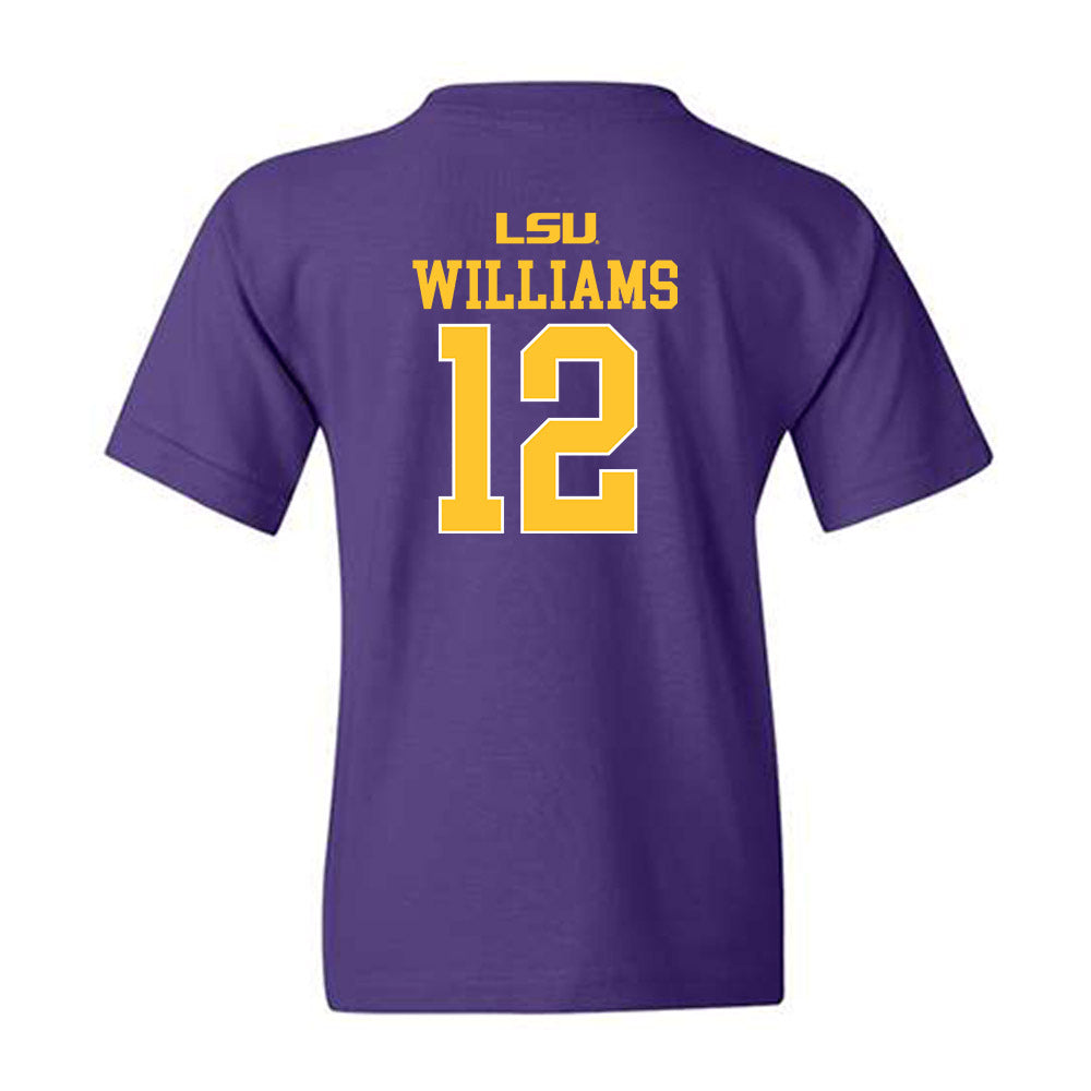 LSU - NCAA Women's Basketball : Mikaylah Williams - Sports Shersey Youth T-Shirt-1