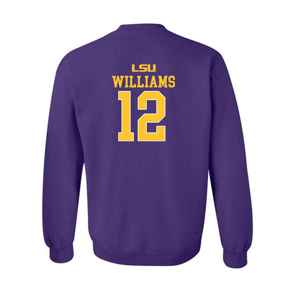 LSU - NCAA Women's Basketball : Mikaylah Williams - Sports Shersey Crewneck Sweatshirt-1