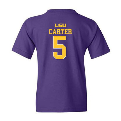 LSU - NCAA Men's Basketball : Cam Carter - Sports Shersey Youth T-Shirt