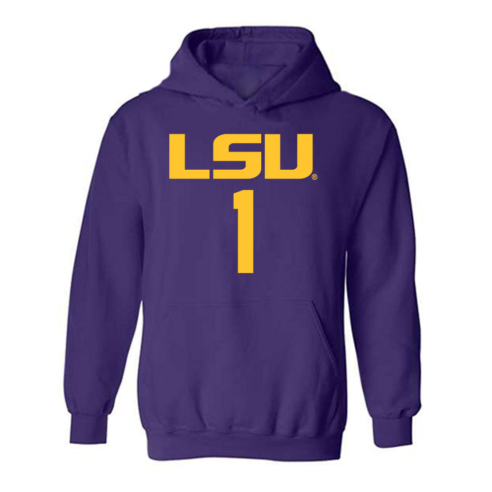 LSU - NCAA Women's Basketball : Amiya Joyner - Classic Shersey Hooded Sweatshirt-0