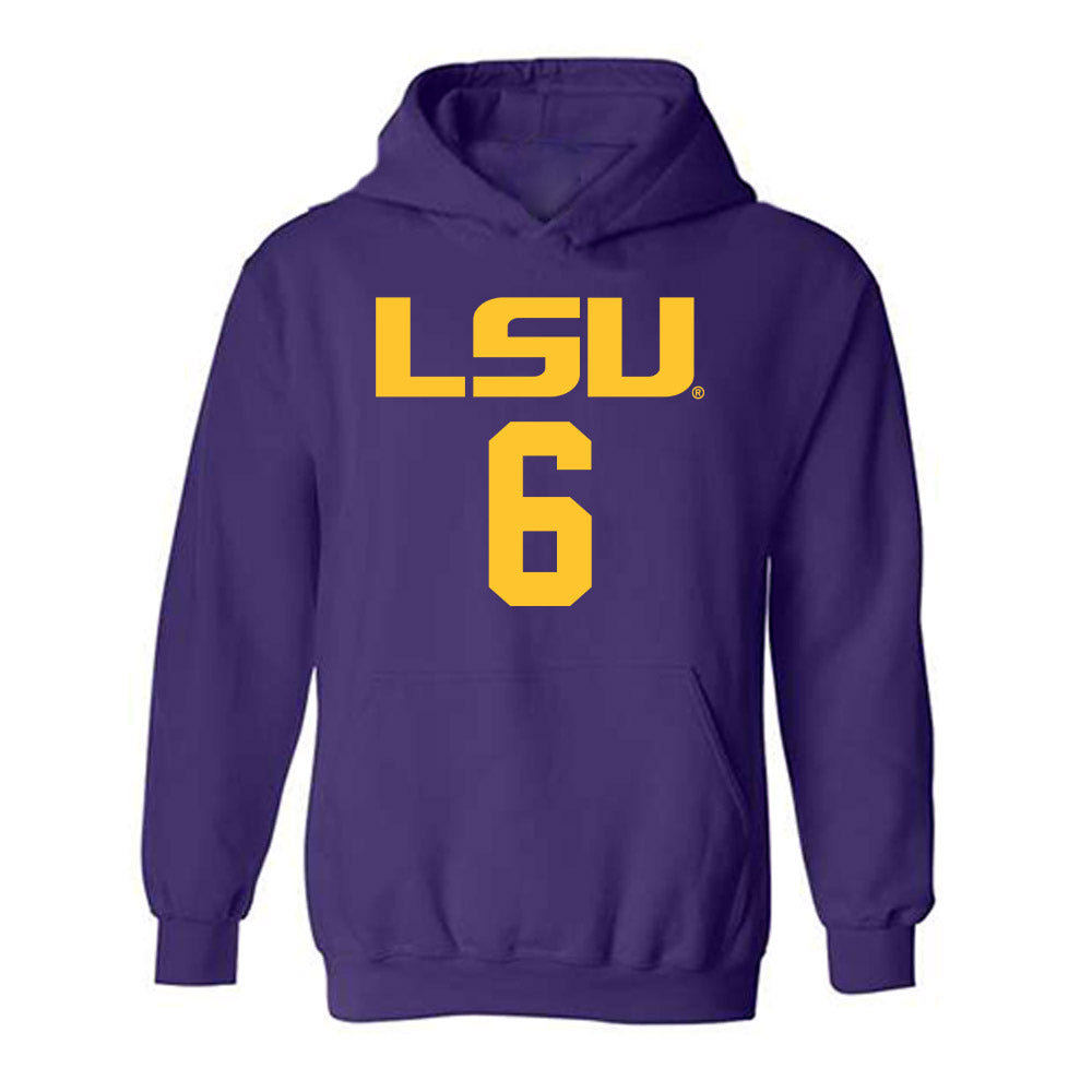 LSU - NCAA Women's Basketball : Divine Bourrage - Classic Shersey Hooded Sweatshirt-0