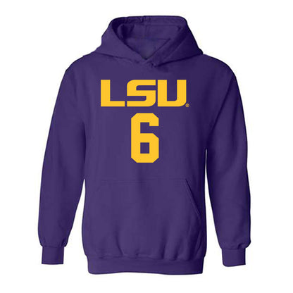 LSU - NCAA Women's Basketball : Divine Bourrage - Classic Shersey Hooded Sweatshirt-0
