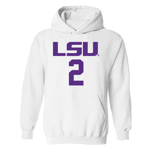 LSU - NCAA Men's Basketball : Jalen Reece - Classic Shersey Hooded Sweatshirt-0
