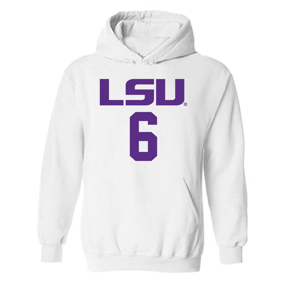LSU - NCAA Women's Basketball : Divine Bourrage - Classic Shersey Hooded Sweatshirt-0