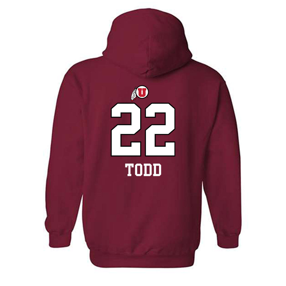 Utah - NCAA Women's Basketball : Ella Todd - Sports Shersey Hooded Sweatshirt-1