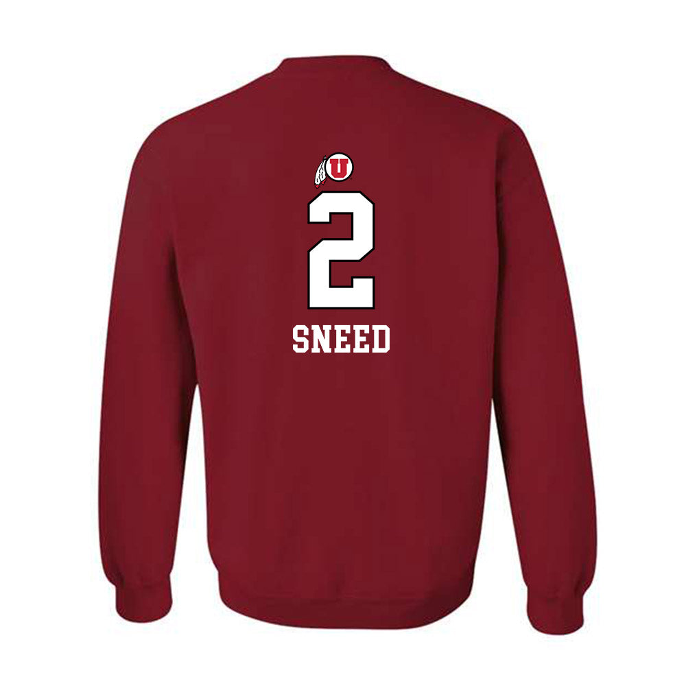 Utah - NCAA Women's Basketball : La Sneed - Sports Shersey Crewneck Sweatshirt-1