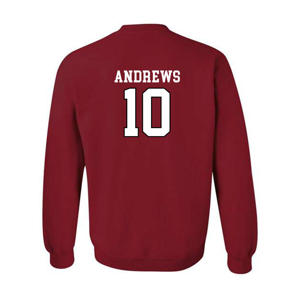 Utah - NCAA Football : Hunter Andrews - Generic Shersey Crewneck Sweatshirt-1