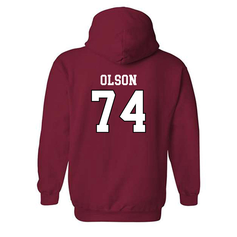 Utah - NCAA Football : Keith Olson - Generic Shersey Hooded Sweatshirt-1