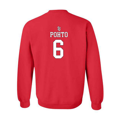 St. Johns - NCAA Men's Basketball : Casper Pohto - Sports Shersey Crewneck Sweatshirt-1