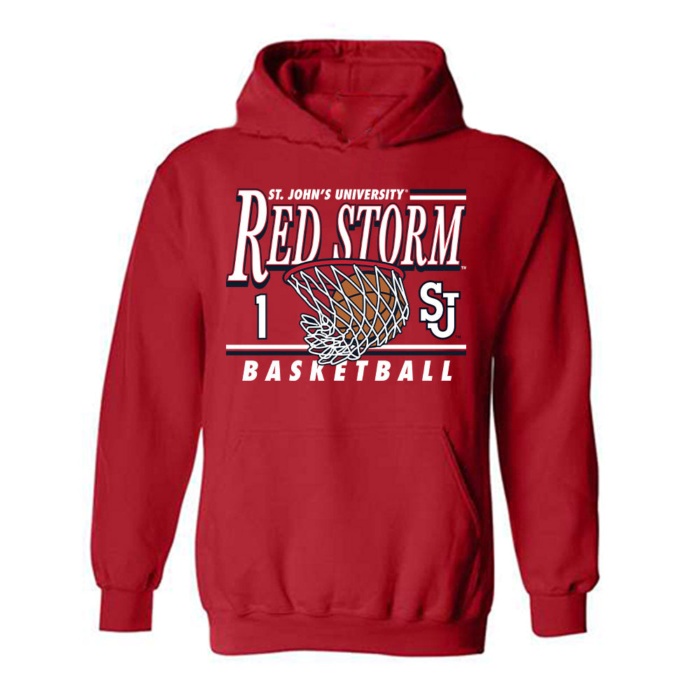St. Johns - NCAA Men's Basketball : Dillon Mitchell - Sports Shersey Hooded Sweatshirt-0