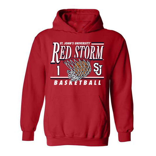 St. Johns - NCAA Men's Basketball : Dillon Mitchell - Sports Shersey Hooded Sweatshirt-0