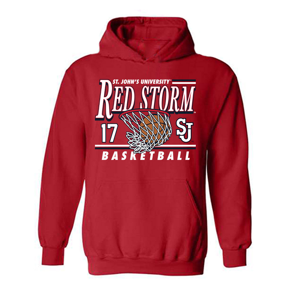 St. Johns - NCAA Men's Basketball : Ruben Prey - Sports Shersey Hooded Sweatshirt-0