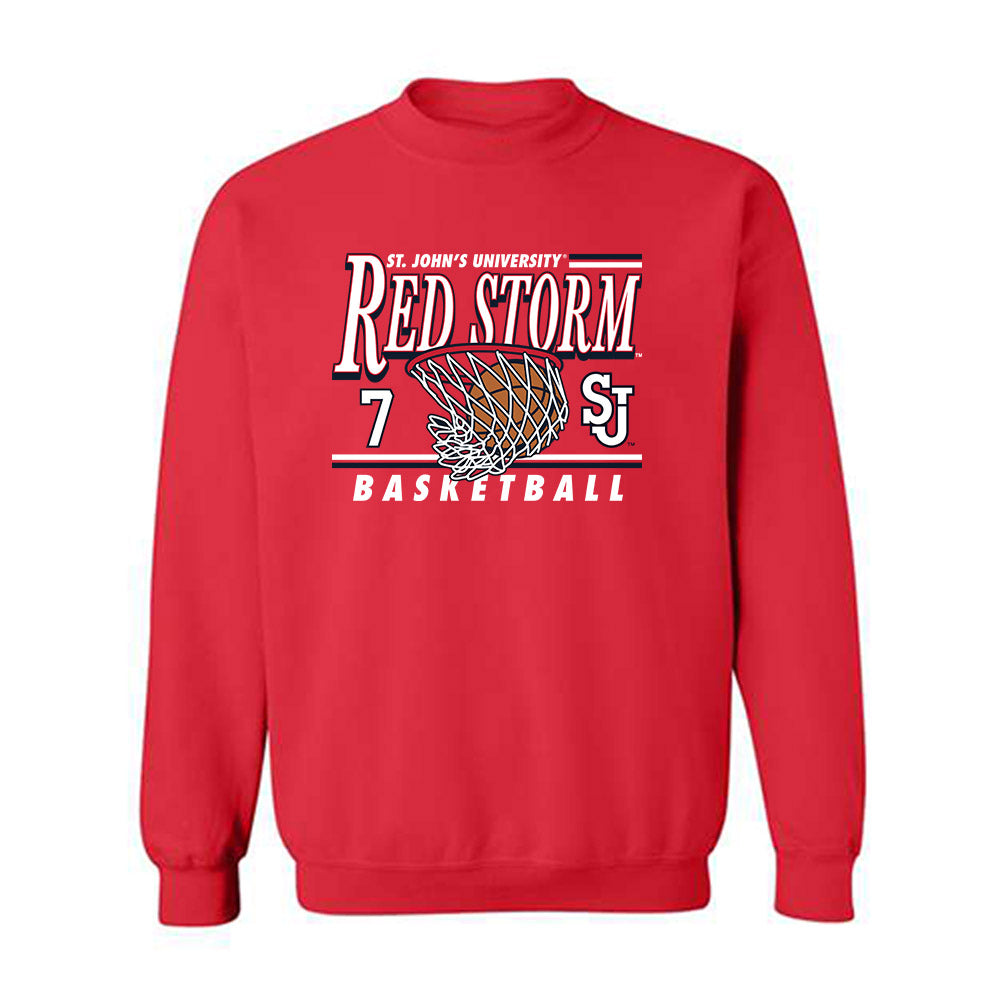 St. Johns - NCAA Men's Basketball : Fotis Konstantinidis - Sports Shersey Crewneck Sweatshirt-0