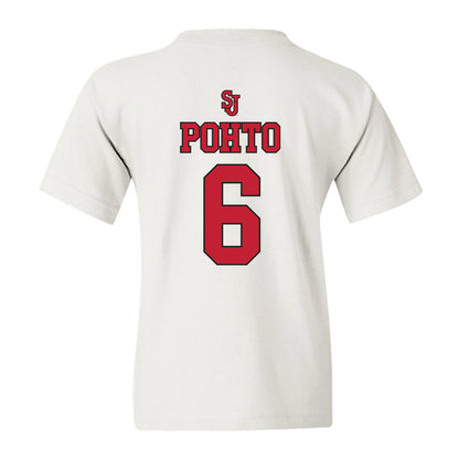 St. Johns - NCAA Men's Basketball : Casper Pohto - Sports Shersey Youth T-Shirt-1