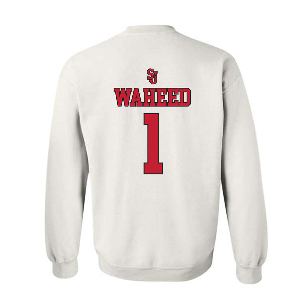 St. Johns - NCAA Women's Basketball : Beautiful Waheed - Sports Shersey Crewneck Sweatshirt-1