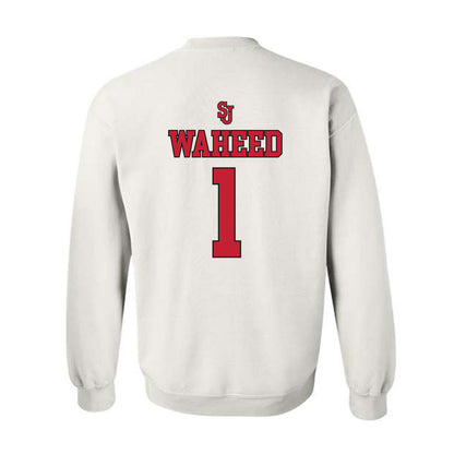 St. Johns - NCAA Women's Basketball : Beautiful Waheed - Sports Shersey Crewneck Sweatshirt-1