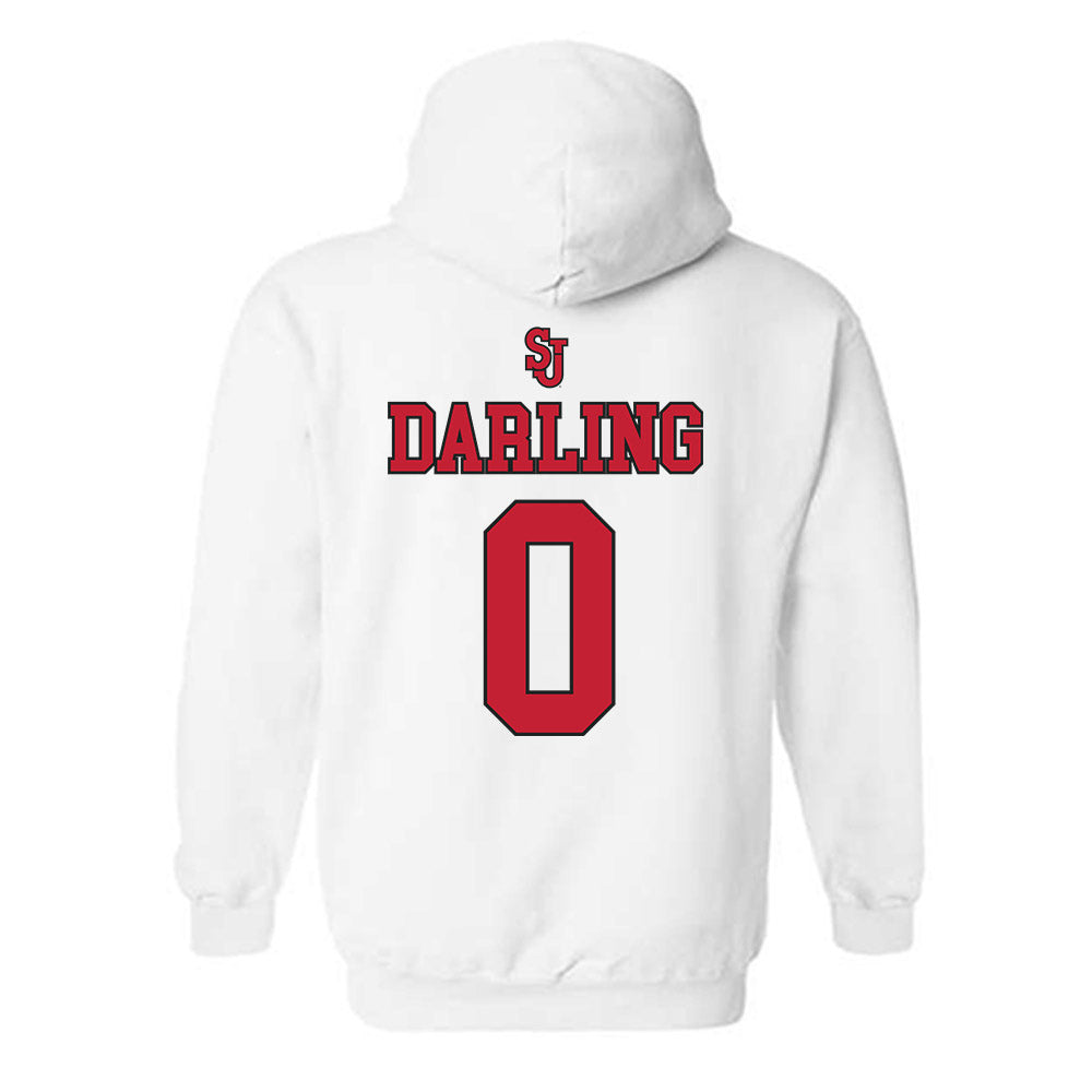 St. Johns - NCAA Men's Basketball : Dylan Darling - Sports Shersey Hooded Sweatshirt-1
