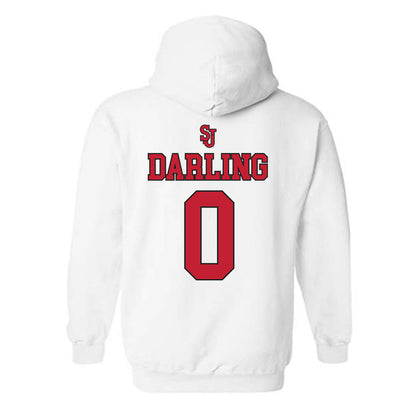 St. Johns - NCAA Men's Basketball : Dylan Darling - Sports Shersey Hooded Sweatshirt-1