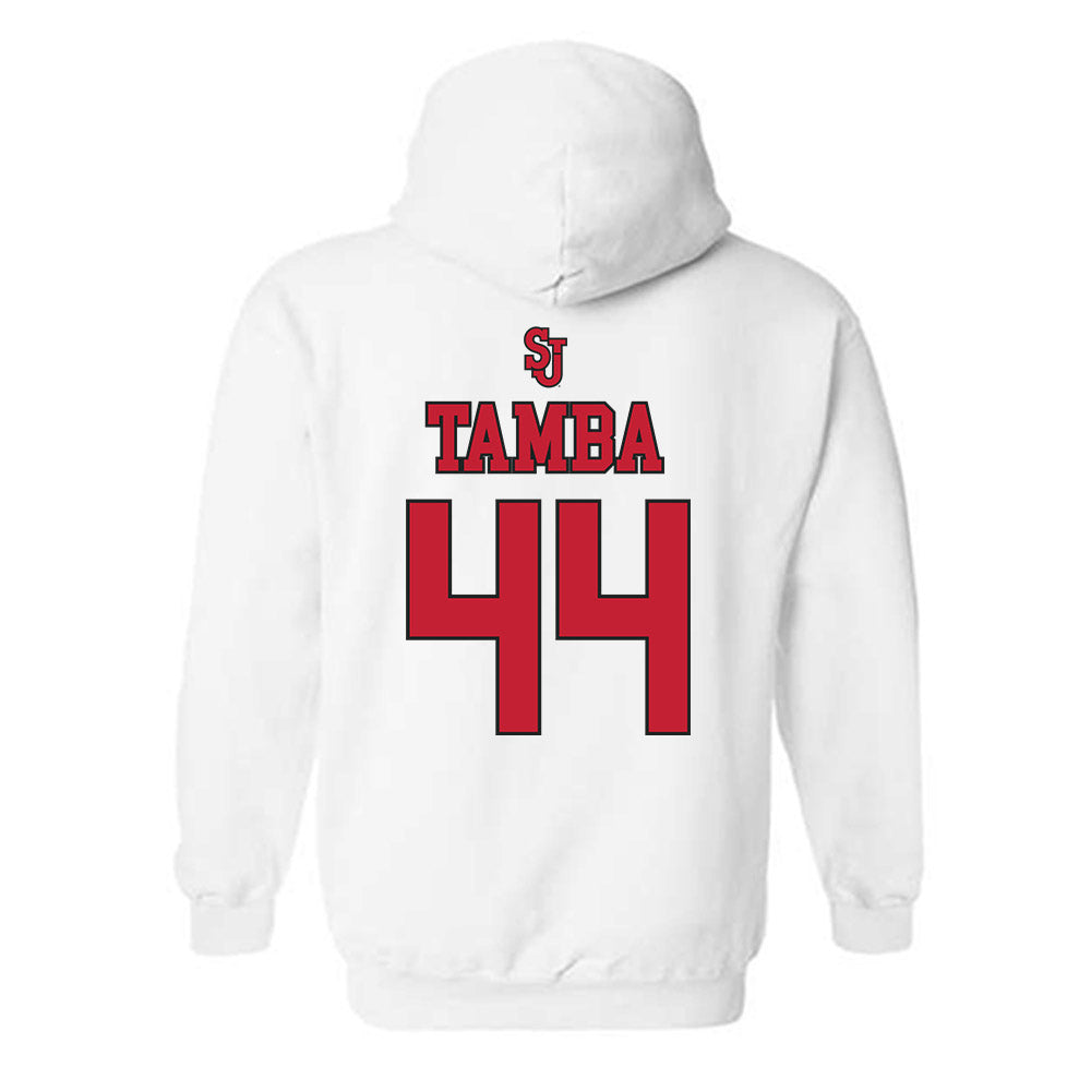 St. Johns - NCAA Men's Basketball : Handje Tamba - Sports Shersey Hooded Sweatshirt-1