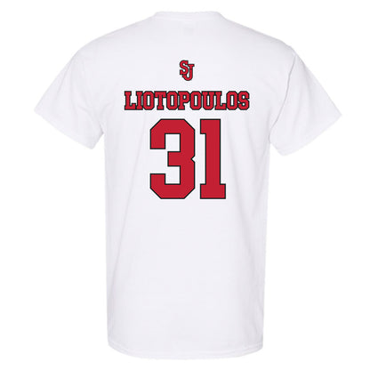 St. Johns - NCAA Men's Basketball : Lefteris Liotopoulos - Sports Shersey T-Shirt-1