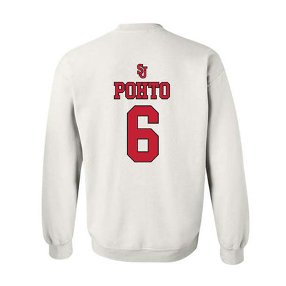 St. Johns - NCAA Men's Basketball : Casper Pohto - Sports Shersey Crewneck Sweatshirt-1
