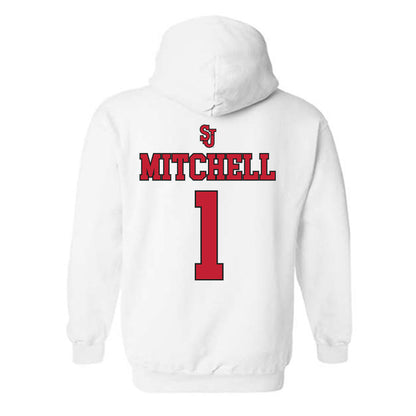St. Johns - NCAA Men's Basketball : Dillon Mitchell - Sports Shersey Hooded Sweatshirt-1