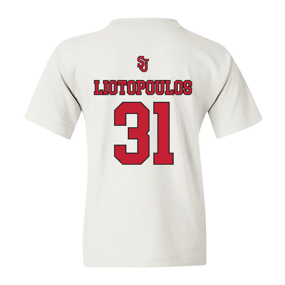 St. Johns - NCAA Men's Basketball : Lefteris Liotopoulos - Sports Shersey Youth T-Shirt-1