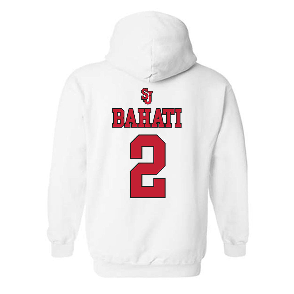 St. Johns - NCAA Women's Basketball : Julie Bahati - Sports Shersey Hooded Sweatshirt-1