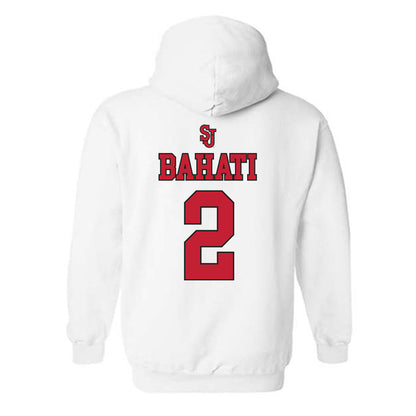St. Johns - NCAA Women's Basketball : Julie Bahati - Sports Shersey Hooded Sweatshirt-1
